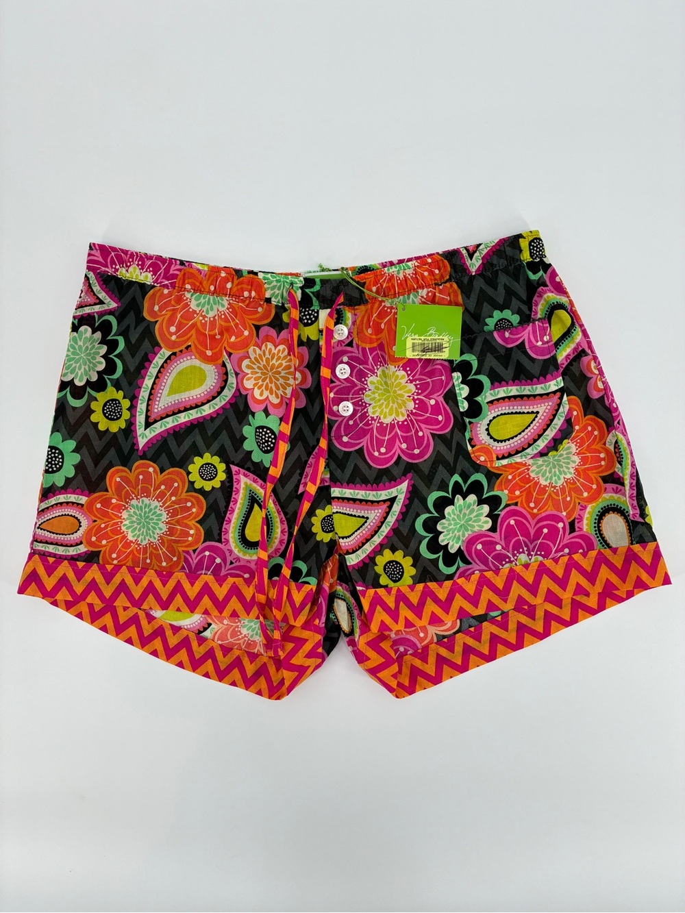 Vera Bradley Ziggy Zinnia Floral Colorful Pajama Sleep Shorts Medium 8-10 NWT